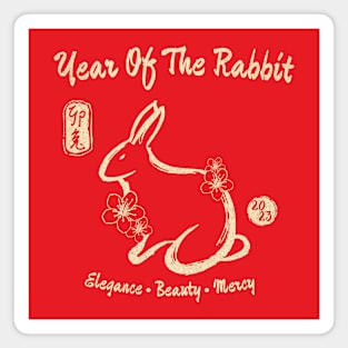 Chinese Zodiac Rabbit New Year 2023 Magnet